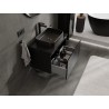 Mexen Orio dulap baie sub chiuvetă 70 cm cu blat, 1 sertar, negru lucios - 91A10-07047-1-BFC70