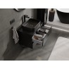 Mexen Orio dulap baie sub chiuvetă 70 cm cu blat, 2 sertare, negru lucios - 91A10-07047-2-BFFC70