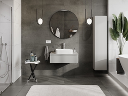 Mexen Orio dulap baie sub chiuvetă 80 cm cu blat, 1 sertar, gri mat - 91A10-08023-1-BFC62