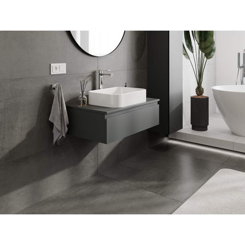 Mexen Orio dulap baie sub chiuvetă 80 cm cu blat, 1 sertar, grafit mat - 91A10-08023-1-BFC66