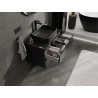 Mexen Orio dulap baie sub chiuvetă 80 cm cu blat, 2 sertare, negru lucios - 91A10-08047-2-BFFC70