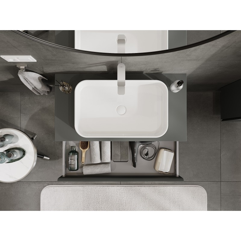 Mexen Orio dulap baie sub lavoar 90 cm cu blat, 1 sertar, grafit mat - 91A10-09023-1-BFC66