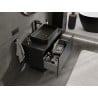 Mexen Orio dulap baie pentru lavoar 90 cm cu blat, 1 sertar, negru mat - 91A10-09047-1-BFC71