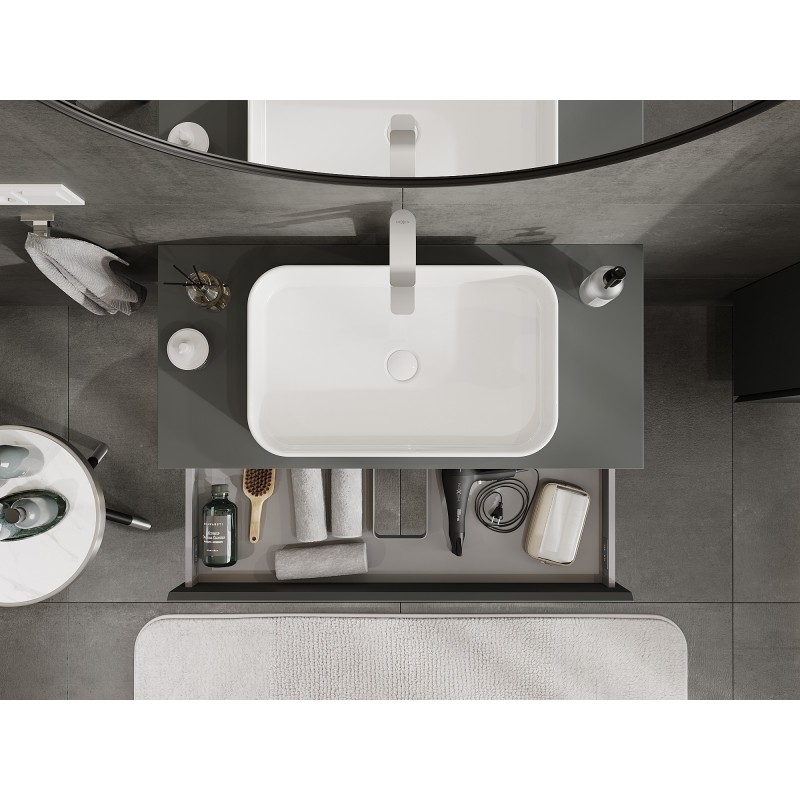 Mexen Orio dulap baie sub chiuvetă 100 cm cu blat, 1 sertar, grafit mat - 91A10-10023-1-BFC66