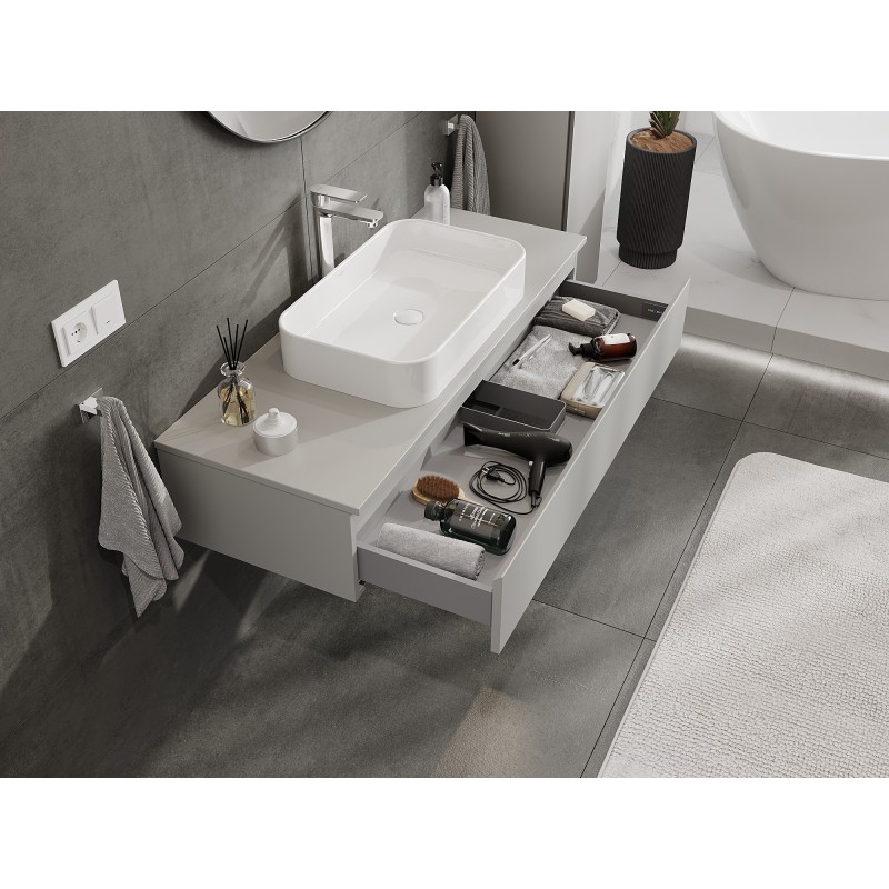 Mexen Orio dulap pentru baie sub lavoar 120 cm cu blat, 1 sertar, gri mat - 91A10-12023-1-BFC62