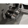 Mexen Orio dulap de baie sub chiuvetă 120 cm cu blat, 1 sertar, negru lucios - 91A10-12023-1-BFC70