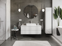 Mexen Orio dulap baie sub chiuvetă 120 cm cu blat, 2 sertare, alb lucios - 91A10-12047-2-BFFC00