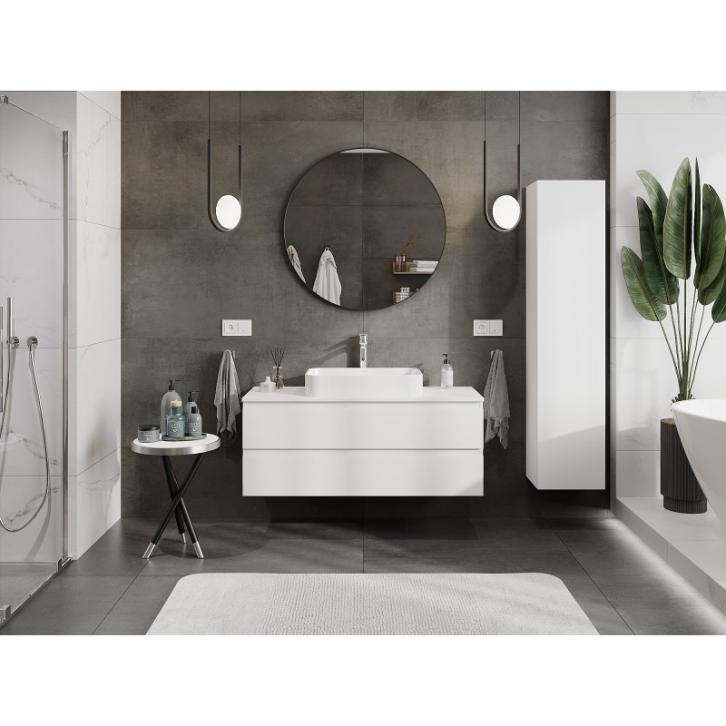 Mexen Orio dulap baie pentru chiuvetă 120 cm cu blat, 2 sertare, alb mat - 91A10-12047-2-BFFC01