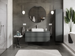 Mexen Orio dulap baie sub chiuvetă 120 cm cu blat, 2 sertare, grafit mat - 91A10-12047-2-BFFC66