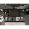 Mexen Orio dulap baie sub lavoar 120 cm cu blat, 2 sertare, negru lucios - 91A10-12047-2-BFFC70
