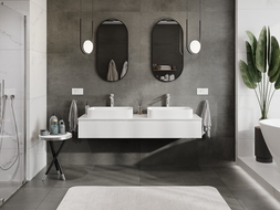 Mexen Orio dulap baie sub lavoar 160 cm cu blat, 1 sertar, alb lucios - 91A10-16023-1-BFC00