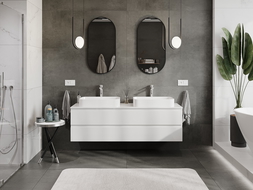 Mexen Orio dulap baie sub chiuvetă 160 cm cu blat, 2 sertare, alb lucios - 91A10-16047-2-BFFC00