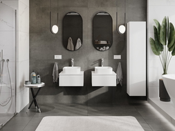 Mexen Rivel dulap baie sub chiuvetă 50 cm cu blat, 1 sertar, canelat, alb mat - 91A20-05023-1-BFC01