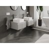 Mexen Rivel dulap baie sub lavoar 50 cm cu blat, 1 sertar, riflat, gri mat - 91A20-05023-1-BFC62