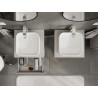 Mexen Rivel dulap baie sub lavoar 50 cm cu blat, 1 sertar, riflat, gri mat - 91A20-05023-1-BFC62