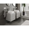 Mexen Rivel dulap de baie sub lavoar 50 cm cu blat, 2 sertare, cu fațet rugos, gri mat - 91A20-05047-2-BFFC62
