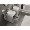 Mexen Rivel dulap de baie sub lavoar 50 cm cu blat, 2 sertare, cu fațet rugos, gri mat - 91A20-05047-2-BFFC62