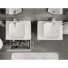 Mexen Rivel dulap de baie pentru lavoar de 60 cm cu blat, 1 sertar, cu structură canelată, alb mat - 91A20-06047-1-BFC01
