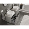 Mexen Rivel dulap baie sub lavoar 60 cm cu blat, 1 sertar, riflat, gri mat - 91A20-06047-1-BFC62