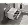 Mexen Rivel mosdószekrény pulttal 70 cm, 2 fiókos, bordázott, fehér matt - 91A20-07047-2-BFFC01