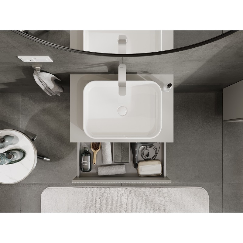 Mexen Rivel dulap baie 70 cm cu blat, 2 sertare, profilat, gri mat - 91A20-07047-2-BFFC62