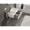 Mexen Rivel dulap baie sub lavoar 80 cm cu blat, 1 sertar, canelat, alb mat - 91A20-08023-1-BFC01