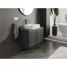 Mexen Rivel dulap baie sub chiuvetă 80 cm cu blat, 1 sertar, riflat, grafit mat - 91A20-08047-1-BFC66