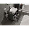 Mexen Rivel fürdőszobai mosdó alatti szekrény 80 cm munkalappal, 1 fiók, barázdált, grafit matt - 91A20-08047-1-BFC66