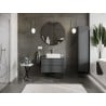 Mexen Rivel dulap baie sub chiuvetă 80 cm cu blat, 2 sertare, riflat, grafit mat - 91A20-08047-2-BFFC66