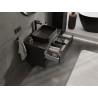 Mexen Rivel dulap de baie sub chiuvetă 80 cm cu blat, 2 sertare, canelat, negru mat - 91A20-08047-2-BFFC71