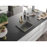 Mexen Milo chiuvetă de bucătărie din granit cu 1 cuvă cu baterie de bucătărie Rita, gri - 6505-71-670300-50