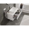 Mexen Rivel fürdőszobai mosdószekrény 90 cm munkalappal, 2 fiók, bordázott, fehér matt - 91A20-09047-2-BFFC01