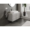 Mexen Rivel dulap baie sub lavoar 90 cm cu blat, 2 sertare, canelat, gri mat - 91A20-09047-2-BFFC62