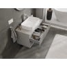 Mexen Rivel dulap baie sub chiuvetă 90 cm cu blat, 2 sertare, canelat, gri mat - 91A20-09047-2-BFFC62