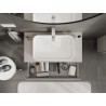 Mexen Rivel dulap baie sub lavoar 90 cm cu blat, 2 sertare, canelat, gri mat - 91A20-09047-2-BFFC62