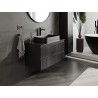 Mexen Rivel dulap baie sub chiuvetă 90 cm cu blat, 2 sertare, canelat, negru mat - 91A20-09047-2-BFFC71