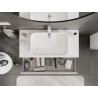 Mexen Rivel dulap de baie sub chiuvetă de 100 cm cu blat, 1 sertar, riflat, alb mat - 91A20-10023-1-BFC01