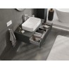 Mexen Rivel dulap baie sub chiuvetă 100 cm cu blat, 1 sertar, striat, grafit mat - 91A20-10023-1-BFC66