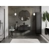 Mexen Rivel dulap baie sub chiuvetă 100 cm cu blat, 1 sertar, canelat, negru mat - 91A20-10023-1-BFC71