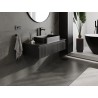 Mexen Rivel dulap baie sub chiuvetă 100 cm cu blat, 1 sertar, canelat, negru mat - 91A20-10023-1-BFC71