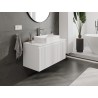 Mexen Rivel dulap baie sub lavoar 100 cm cu blat, 1 sertar, striat, alb mat - 91A20-10047-1-BFC01