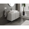 Mexen Rivel dulap baie sub lavoar de 100 cm cu blat, 1 sertar, canelat, gri mat - 91A20-10047-1-BFC62