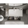 Mexen Rivel dulap baie sub lavoar de 100 cm cu blat, 1 sertar, canelat, gri mat - 91A20-10047-1-BFC62