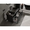 Mexen Rivel dulap baie sub lavoar 100 cm cu blat, 1 sertar, cu nervuri, negru mat - 91A20-10047-1-BFC71