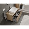 Mexen Rivel dulap de baie sub lavoar 100 cm cu blat, 1 sertar, riflat, stejar - 91A20-10047-1-BFC81
