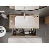 Mexen Rivel dulap de baie sub lavoar 100 cm cu blat, 1 sertar, riflat, stejar - 91A20-10047-1-BFC81