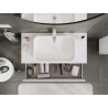 Mexen Rivel dulap de baie sub chiuvetă 100 cm cu blat, 2 sertare, texturat, alb mat - 91A20-10047-2-BFFC01