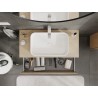 Mexen Rivel dulap baie sub lavoar 100 cm cu blat, 2 sertare, riflat, stejar - 91A20-10047-2-BFFC81