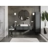 Mexen Rivel dulap de baie sub lavoar 120 cm cu blat, 1 sertar, cu striații, grafit mat - 91A20-12023-1-BFC66