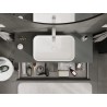 Mexen Rivel dulap de baie sub lavoar 120 cm cu blat, 1 sertar, cu striații, grafit mat - 91A20-12023-1-BFC66